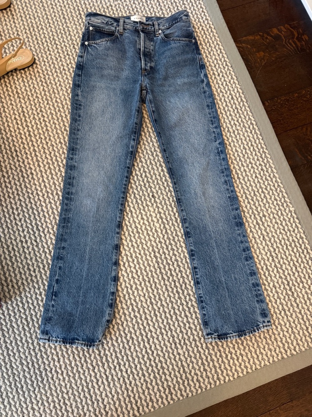 Frame  Straight Jeans- The Vertical - knockout wash